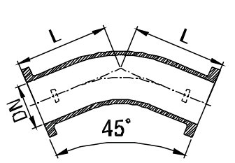 LF 45 Bend Drawing